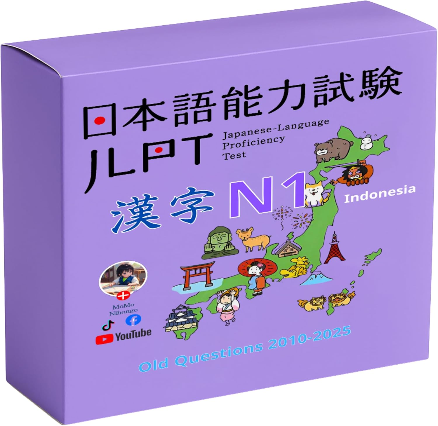 Kanji Flashcards N1 – Comprehensive Set from JLPT Exam 2010-2025 (Indonesia Edition)