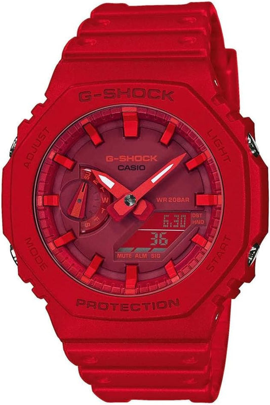 GA-2100-4A Casio G-SHOCK Red Men Analog-Digital Sport Quartz International Shipping Casio, sports