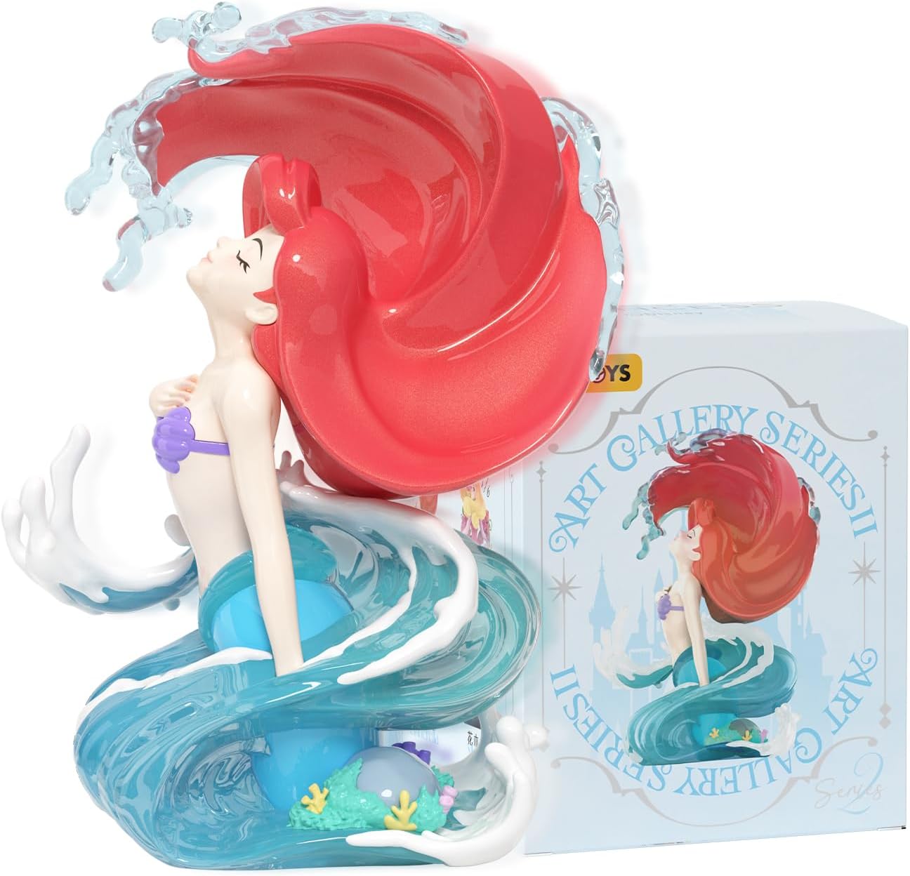 52TOYS BLINDBOX DISNEY PRINCESS Art Gallery Series 2 Blind Box Trending Figure Collectible Figure Painted Gacha Desktop Decoration Doll Toy Perfect Gift for Disney Anime Fans Kids Collectors Birthday Christmas (1 Pack)