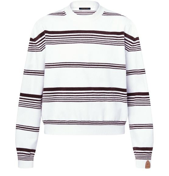 LOUIS VUITTON Striped Knit Pullover - Image 1