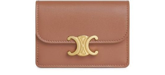 CELINE Card holder with flap Triomphe in shiny calfskin - Image 1