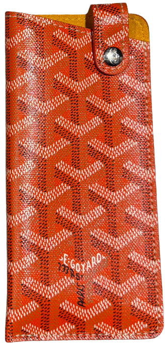 GOYARD 'ORANGE' MONTMARTRE PM GLASSES CASE