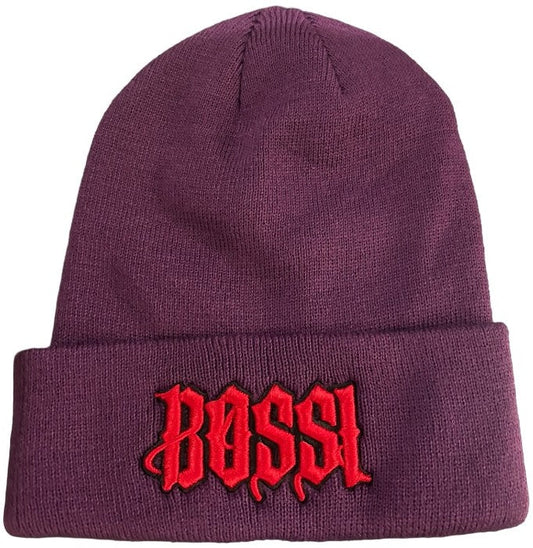 BOSSI X SRLA 'PURPLE/RED/BLACK' BEANIE