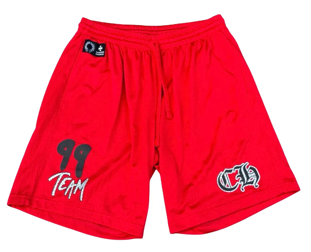 CHROME HEARTS 'RED MESH' WARM UP SHORTS