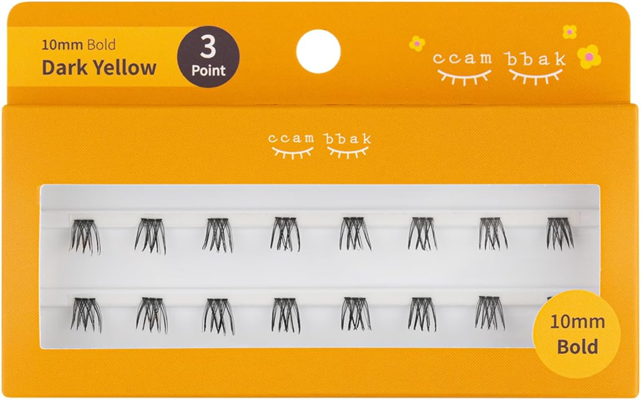 CCAMBBAK Kampak Bold Partial False Eyelash Eyelash Extensions Semi-Permanent Idle Type 0.4 - 0.5 inches (10 - 12 mm) Eyelash Self False Eyelashes, Natural, Popular, DIY False Eyelashes (0.4 inch (10