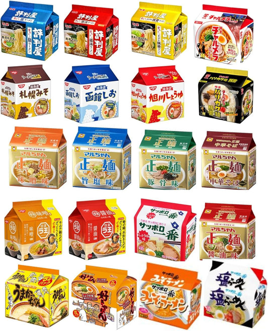 Instant Ramen Assortment Set, 6 Types, 30 Meals, Random
