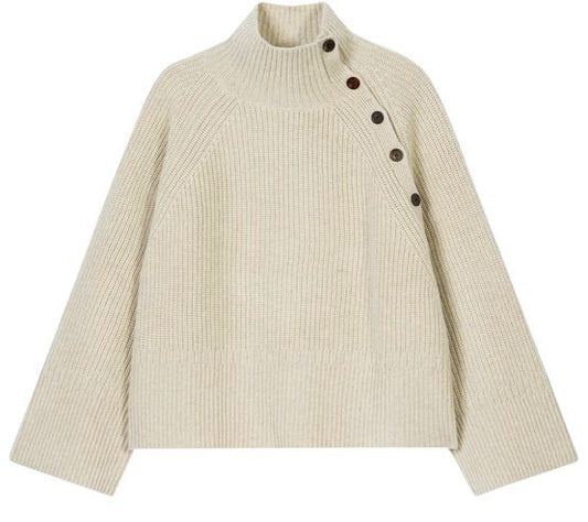 BOMPARD High neck sweater buttoned at the side - Image 1
