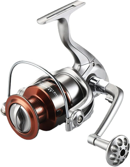 Spinning Reel, Fishing Reel, Lightweight Reel, Gear Ratio 5.2:1, Left/Right Interchangeable Handle, For Far Toss, Freshwater Fishing, Sea Fishing, For All Fish Species, Fishing Reels 1000, 2000, 3000,