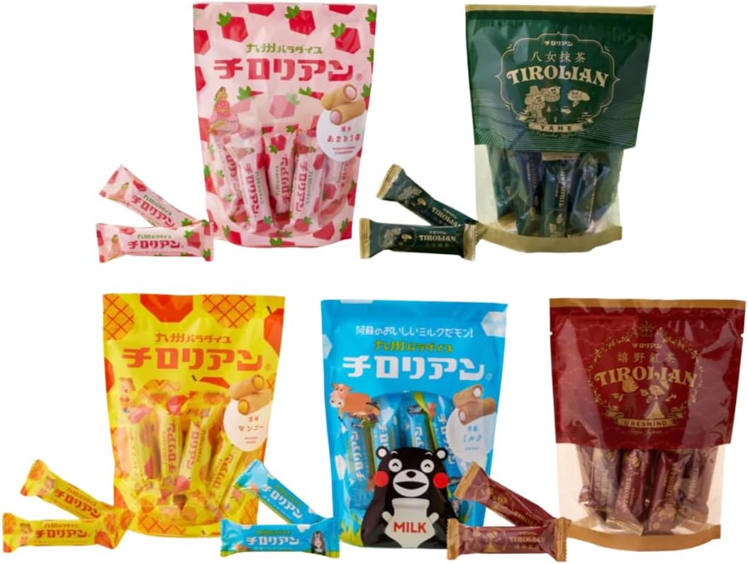 チロリ アン ショート 九州5味 食べ比べ40本セット｜8本入×5袋｜九州限定5種｜個包装｜福岡土産・ギフト