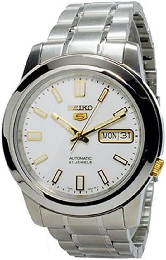 Seiko Five Seiko 5 Automatic Men's Watch SNKK07K1 White x Silver [Parallel Import], Bracelet Type