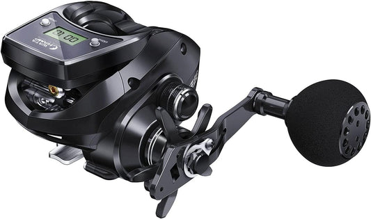 Watachamp Drop Shot Bait Reel with Counter, LED, Waterproof, Line, Counter Reel, Battery Replacement, Large Capacity Spool, Shore Jigging, Night Fishing, Sea Fishing, Egging, Lightweight, Tylava Reel,