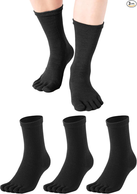 (Men wear it silently. ] Warm to the Toes, Far Infrared 5 Toe Socks, Men's, Wool, Fleece, Made in Japan, Winter, Warm, Five Toes, Business Socks, Cold Protection, Gentleman, High Socks, No Tightening