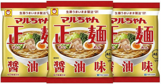 Maru-chan Seimen Noodles, Soy Sauce Flavor, 3 Bags, Instant Ramen, Soy Sauce, Dry Noodles, Instant Noodles, Stocks, Reservoir, Night Food, Lunch, Snacks, Living Alone, Assorted