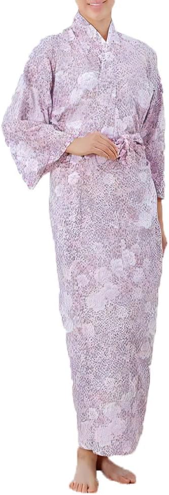 Kakuno Dyeing Double Gauze Sleepwear with Obi, Made in Japan, Women’s Sleepwear, Loungewear, Yukata