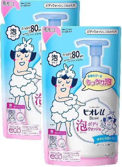 Bioreu Foam Body Wash, Refill, Fresh Floral Scent, 480ml, Foam Type (2)