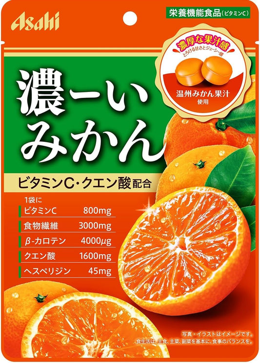 Asahi Group Foods Rich Mandarin Orange Candy, 2.9 oz (84 g) x 6 Packs