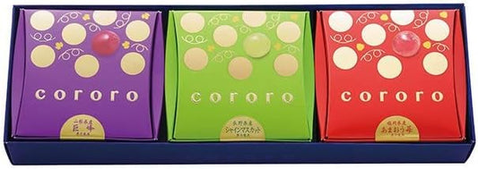 Cororo UHA Taste Sugar Gummy, Assorted Gift Box, 3-piece Box, Includes go-en Original Mini Sweets