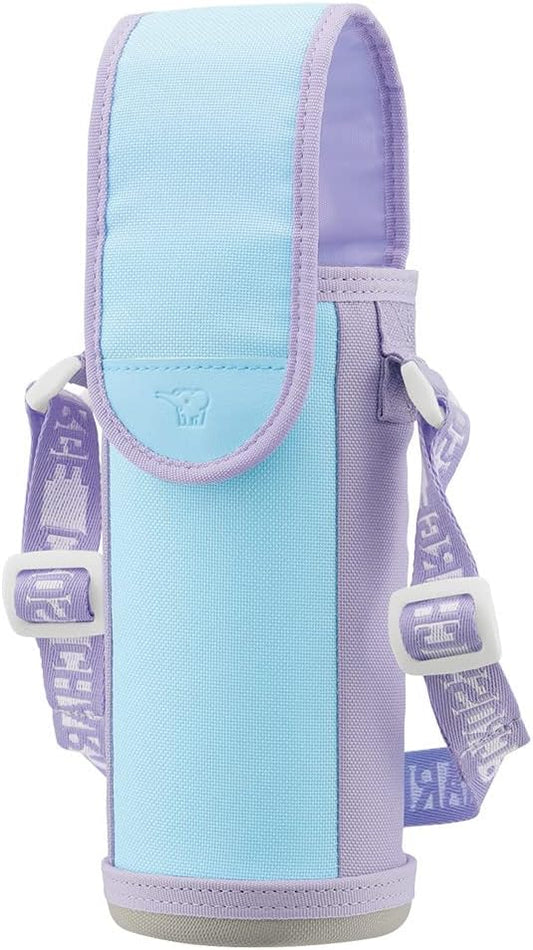 ZOJIRUSHI Bottle Cover for 480ml Bottles Shoulder Strap Washable in Washing Machine Durable Bottom that Stands Up Easily Stainless Steel Bottle Cover Soda Blue MC-BA02-AZ