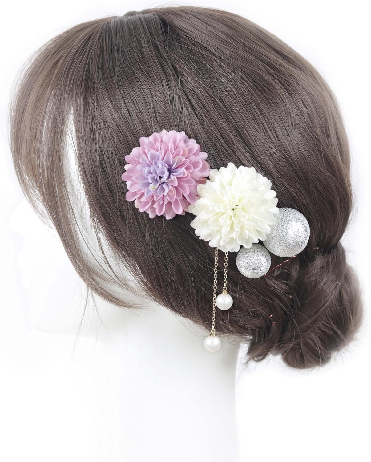 NANA Handmade Hair Ornament, Ping Pong Mu, Japanese Ball, Cute, Coming of Age Ceremony, Shichi-Go-San Fireworks Festival, Yukata, Graduation Ceremony, School Entrance Ceremony, Summer Festival