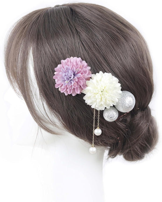 NANA Handmade Hair Ornament, Ping Pong Mu, Japanese Ball, Cute, Coming of Age Ceremony, Shichi-Go-San Fireworks Festival, Yukata, Graduation Ceremony, School Entrance Ceremony, Summer Festival
