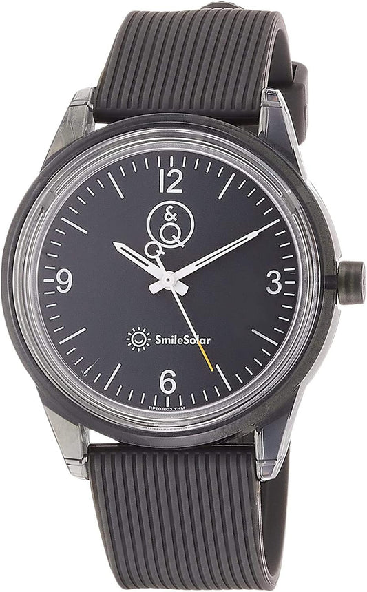 Citizen Q&Q RP10/RP20 Analog Wristwatch, Smile Solar, Waterproof, Urethane Strap, gray
