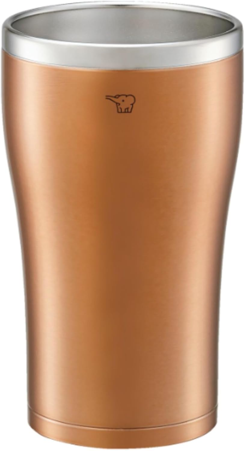 Zojirushi Mahobin SX-DN45-NC Tumbler, 15.2 fl oz (450 ml), Smooth Mouth, Stainless Steel Vacuum Double Flask Construction, Hot or Cold Retention, Clear Copper