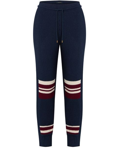 LOUIS VUITTON Stripe Detail Ribbed Jogging Pants - Image 1