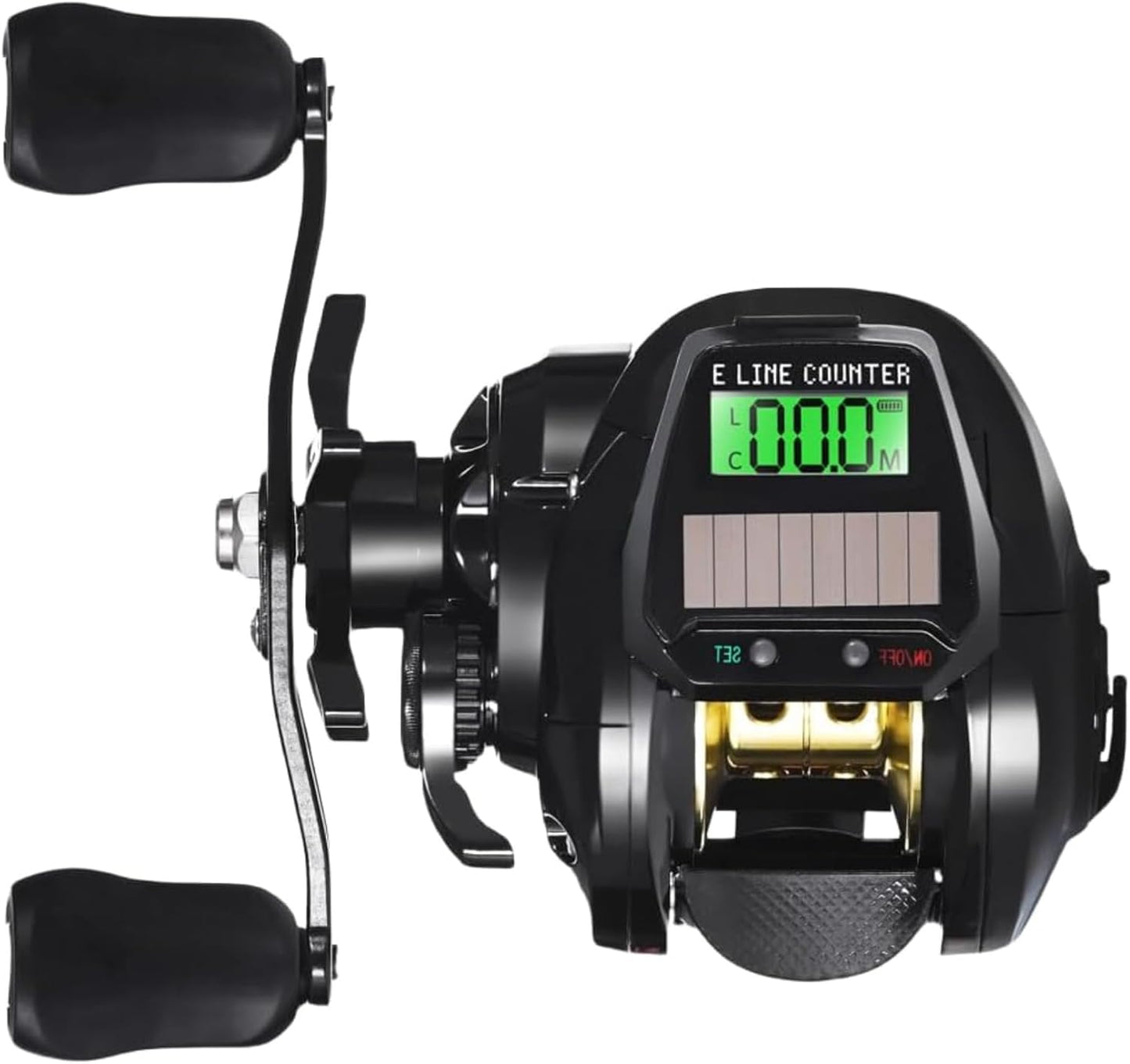 Electric Fishing Reel, Lightweight, Digital Display, USB Charging, Left and Right Handle, Suitable for Saltwater and Freshwater Casting and Ice Fishing