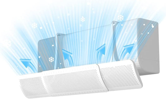 ANDWINT Air Conditioner Wind Cover, Telescopic, 20.5 - 35.8 inches (52 - 91 cm), Direct Wind Prevention, 180 ° Adjustable Wind Direction, Air Conditioner, Compatible with Wall Air Conditioning