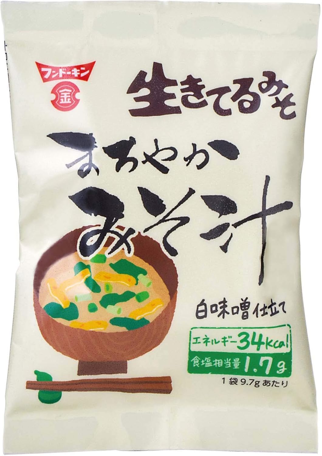 Fundokin Soy Sauce Freeze-Dried Living Miso Mild Miso Soup Set 9.7g x 10 pieces