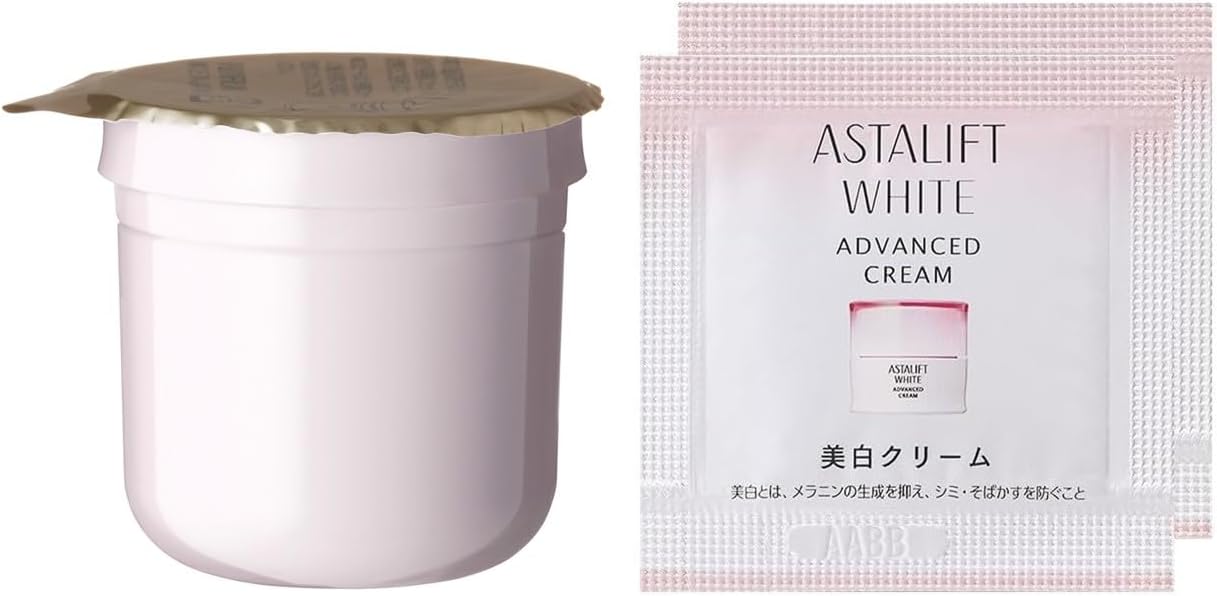 Astalift White Advanced Cream Whitening Cream (AL White Cream d) Replacement Refill (Approx. 1 Month Work, 1.1 oz (30 g), Official Store Limited, 0.02 oz (0.5 g) (2 Packages of Extra 0.5 g) Pouches,
