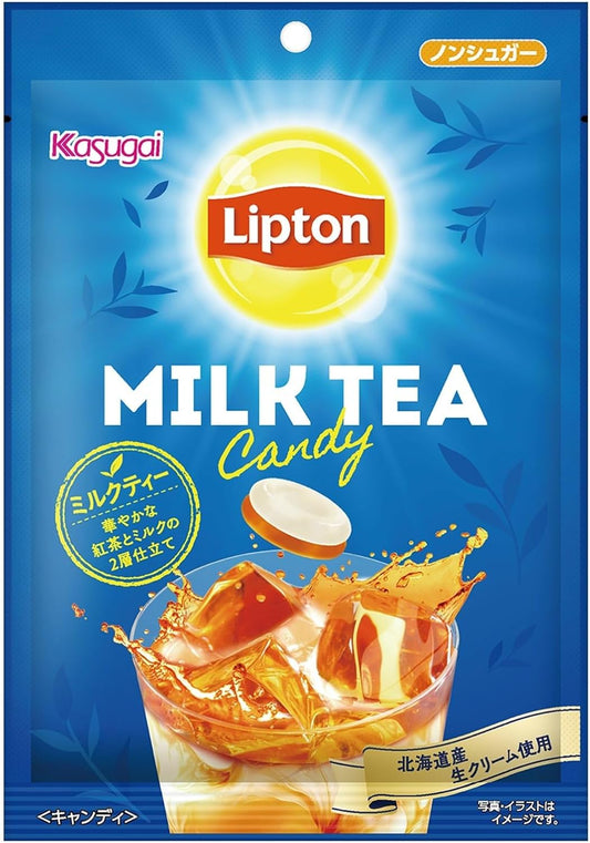 Kasugai Seika Lipton Milk Tea Candy, 2.0 oz (58 g) x 6 Bags (Official)