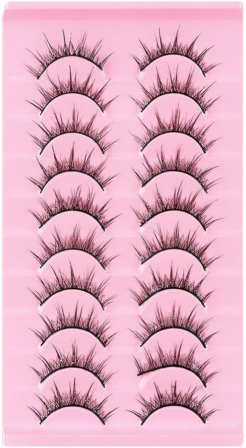 Cartoon Eyelashes Fluffy False Eyelashes Dramatic Cat Eye Makeup Fairy Cluster Wet Look