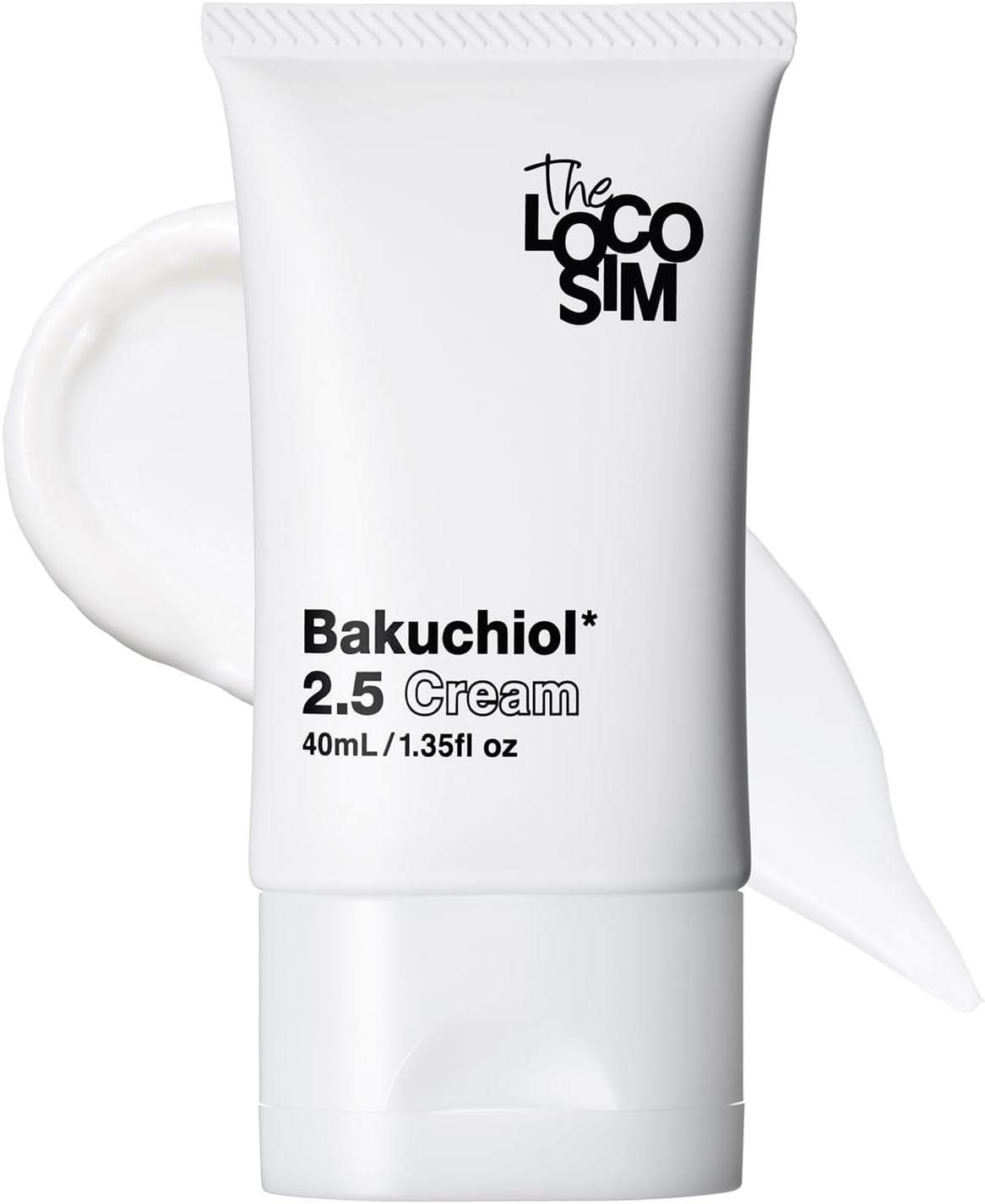 The LOCOSIM Bakuchiol Glycerin Free Next Generation Retinol Bactol 1.5% Bactiol 3% Matrixyl High Blend Cream, 1.5 fl oz (40 ml), Natural Human Type Ceramide, Ectoin, Made in Japan