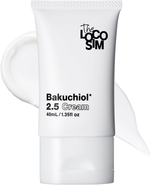 The LOCOSIM Bakuchiol Glycerin Free Next Generation Retinol Bactol 1.5% Bactiol 3% Matrixyl High Blend Cream, 1.5 fl oz (40 ml), Natural Human Type Ceramide, Ectoin, Made in Japan