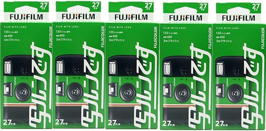 5 Pieces LF S-ACE SP FL 27SH 1 Film with Fuji Color Lenses, Standard Type, Simple Ace, 27 Photos, Early Model Design