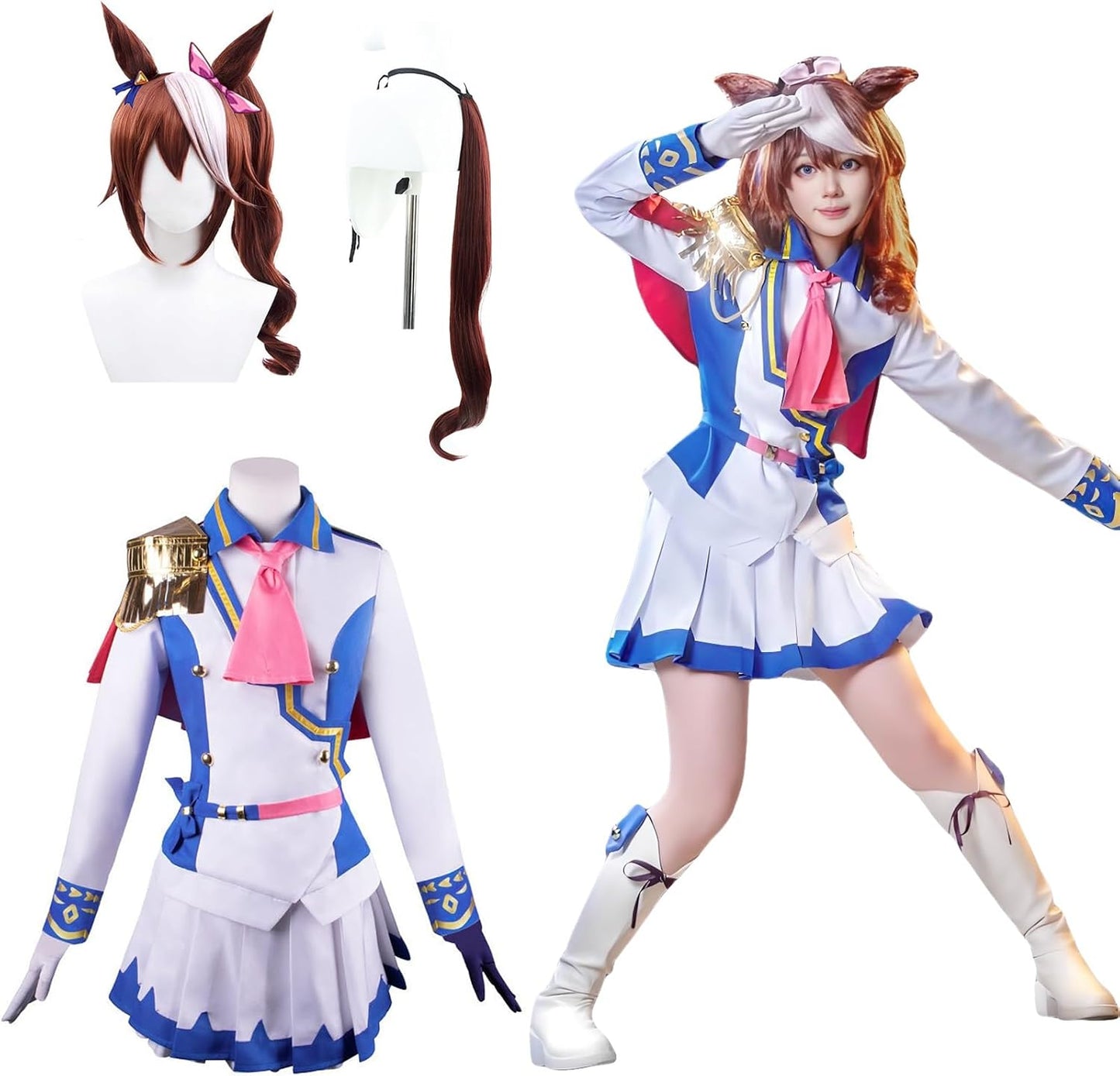 Kamibi Ryohin Umamusume Cosplay Costume, Racing Outfit, School Uniform, Jersey, Silence Suzuoka, Oguri Cap, Adult Cosplay Costume, Costume, Anime Outfit, Halloween, Christmas, Event