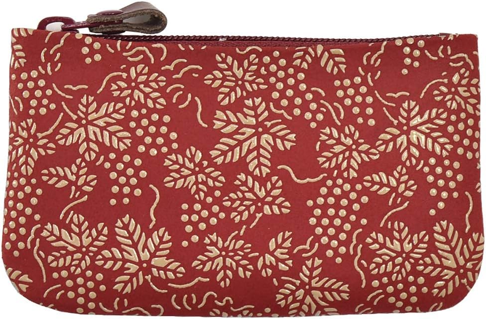 Nagomiya Spring Wallet, Japanese Pattern, Coin Purse, 03, Traditional Crafts, Koshu Inden Brand, Deerskin, Genuine Leather, Lacquer, Unisex