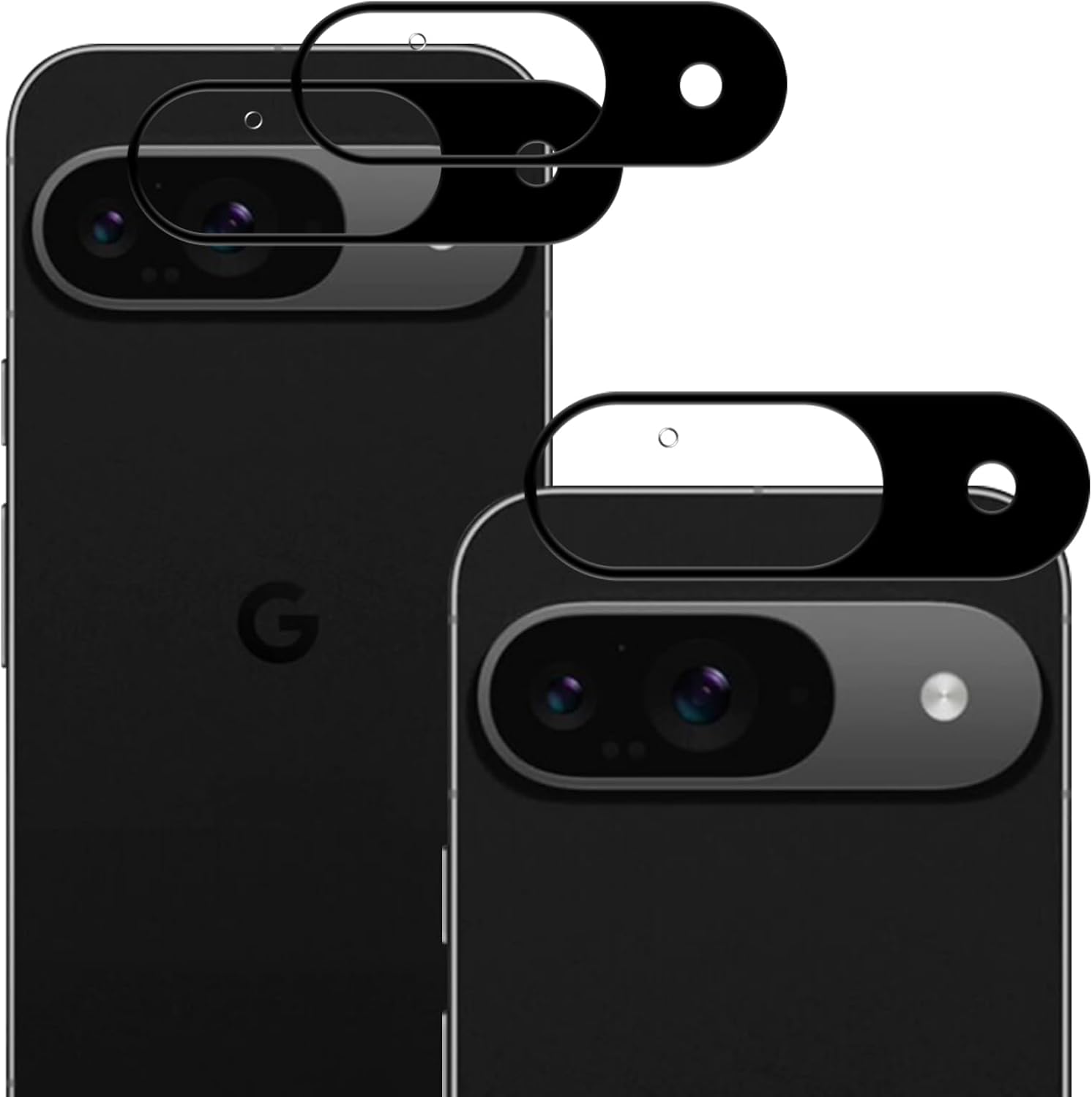 Compatible Google Pixel 9 Lens Film, 3 Piece Set, Pixel9 Camera Film, Google Pixel 9 Lens Protection Film, Reinforced Film, 2.5D Round Edge, Processed, Bubble Free, Thin, Easy Installation,