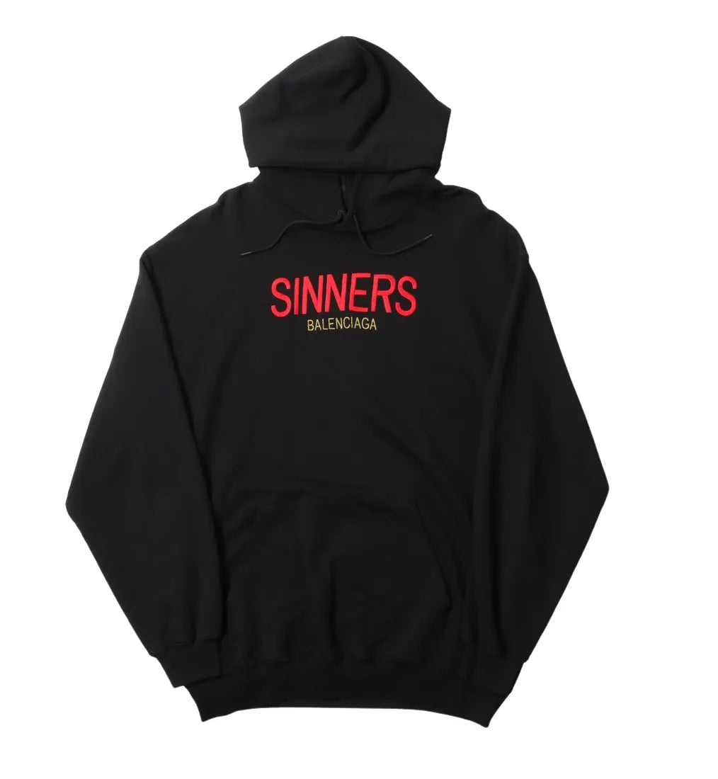 BALENCIAGA 'SINNERS' BLACK HOODIE