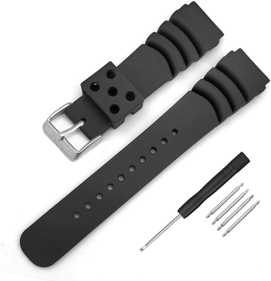 Seiko DAL0BP SKA293J2 SKA291J1 Replacement Watch Band Black / Green / Navy / Orange Mounting Width 20mm 22mm Waterproof Rubber Strap for DAL0BP