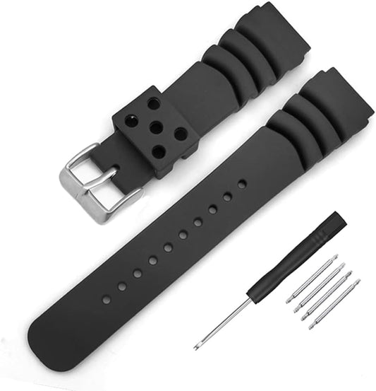 Seiko DAL0BP SKA293J2 SKA291J1 Replacement Watch Band Black / Green / Navy / Orange Mounting Width 20mm 22mm Waterproof Rubber Strap for DAL0BP