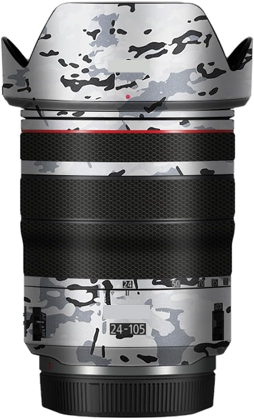 Skin Lens Camera Accessories Vinyl Wrap Body Protective Film Sticker Protector Decal Canon RF 24-105mm F4 L fits US M 24-105 4 (Snow Camouflage)