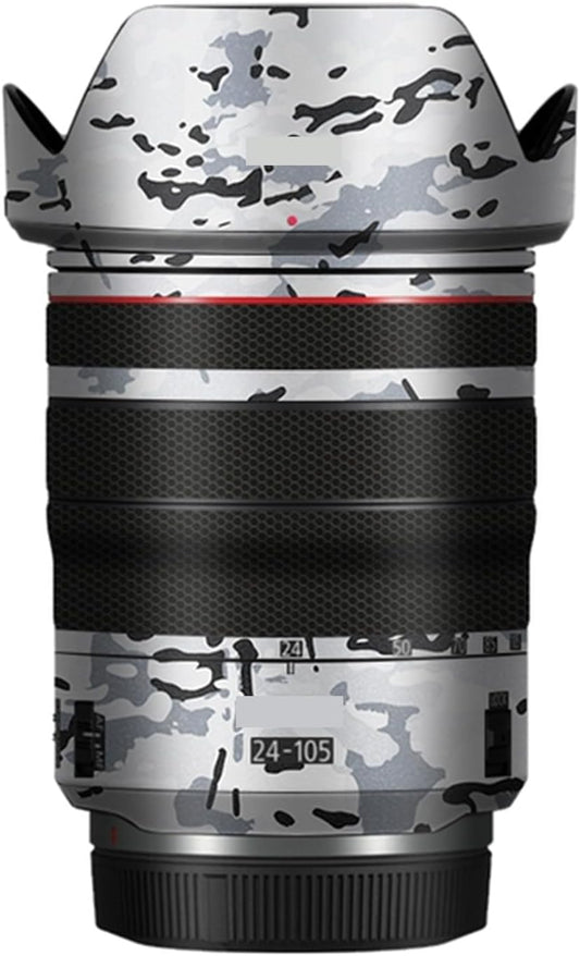 Skin Lens Camera Accessories Vinyl Wrap Body Protective Film Sticker Protector Decal Canon RF 24-105mm F4 L fits US M 24-105 4 (Snow Camouflage)