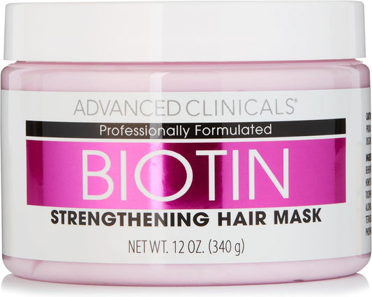 Advanced Clinicals Biotin Hair Mask, Hair Pack, Large Capacity, 12.0 oz (340 g)
