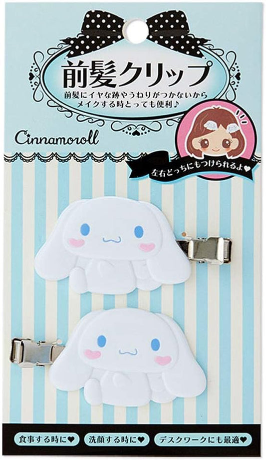 Sanrio N-1606-950181 Cinnamoroll Hair Bang Clips, Approximately 2.4 x 0.4 x 1.2 in. (6 x 1 x 3 cm), ABS Resin, Set of 2