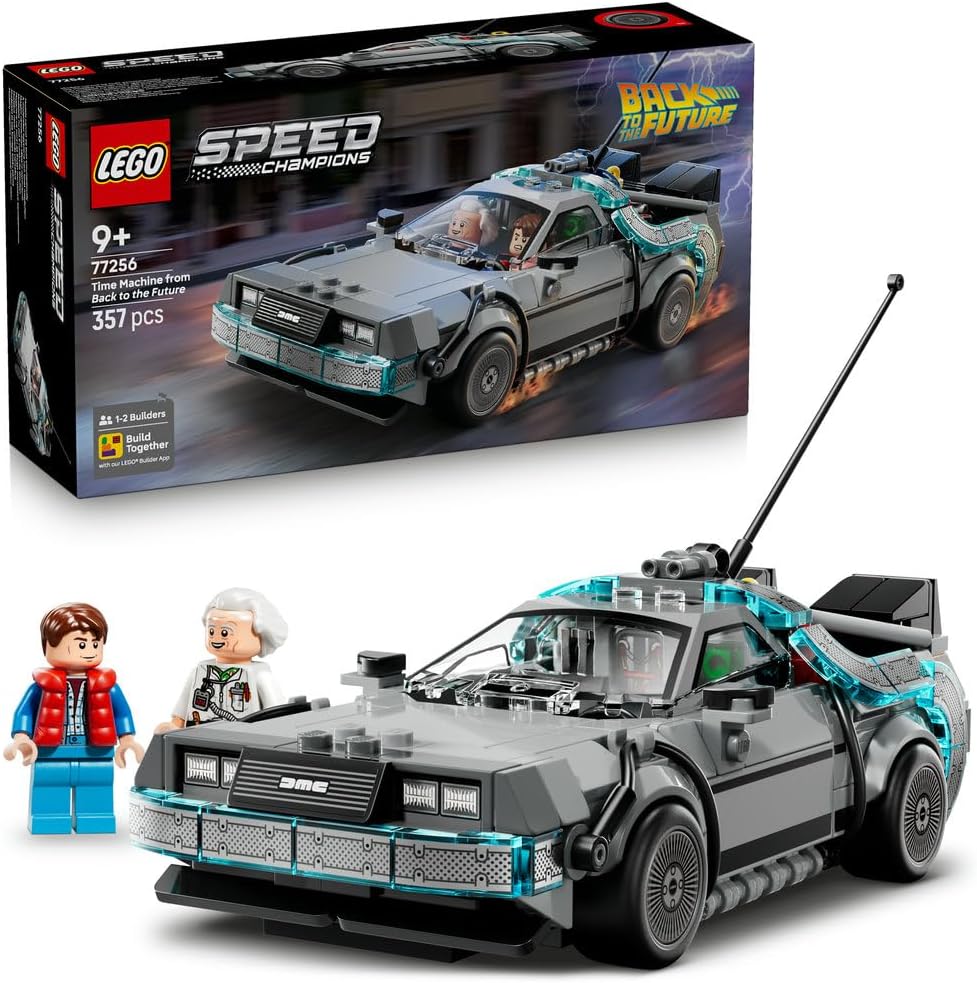 Lego Speed Champion 77256 Back to the Future Time Machine, Toy, Birthday Present, Blocks, Boys, Girls, Children, 9, 10, 11 Years, Elementary School, Vehicle, Car, Mini Car, Interior Decoration