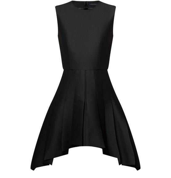 LOUIS VUITTON Asymmetrical Box Pleat Dress - Image 1