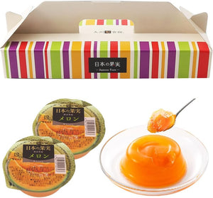 [Kyushu Shunshokan] Japanese Fruit Trial Set, Kumamoto Prefecture, Melon Jelly, 5.5 oz (155 g) x 3 Pieces, Assortment, Gift