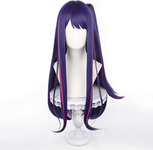 LVMEY Hoshino Ai Cosplay Wig, Heat Resistant Wig, For Disguise, Wig, Costume Wig, Stage Performance, Comic Event, Cultural Festival, School Festival, Cosplay Accessory